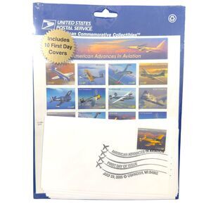 USPS Stamps American Aviation Advances Commemorative Collectibles 10 Aiplanes